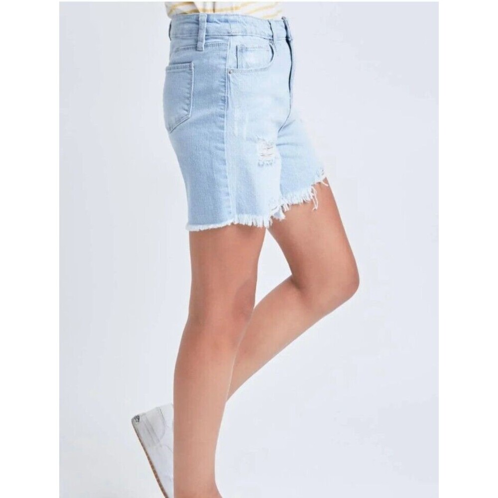 YMI Cut Off Jeans shorts Women's 26 Teen 3 Light wash Frayed High Rise Mom Jeans